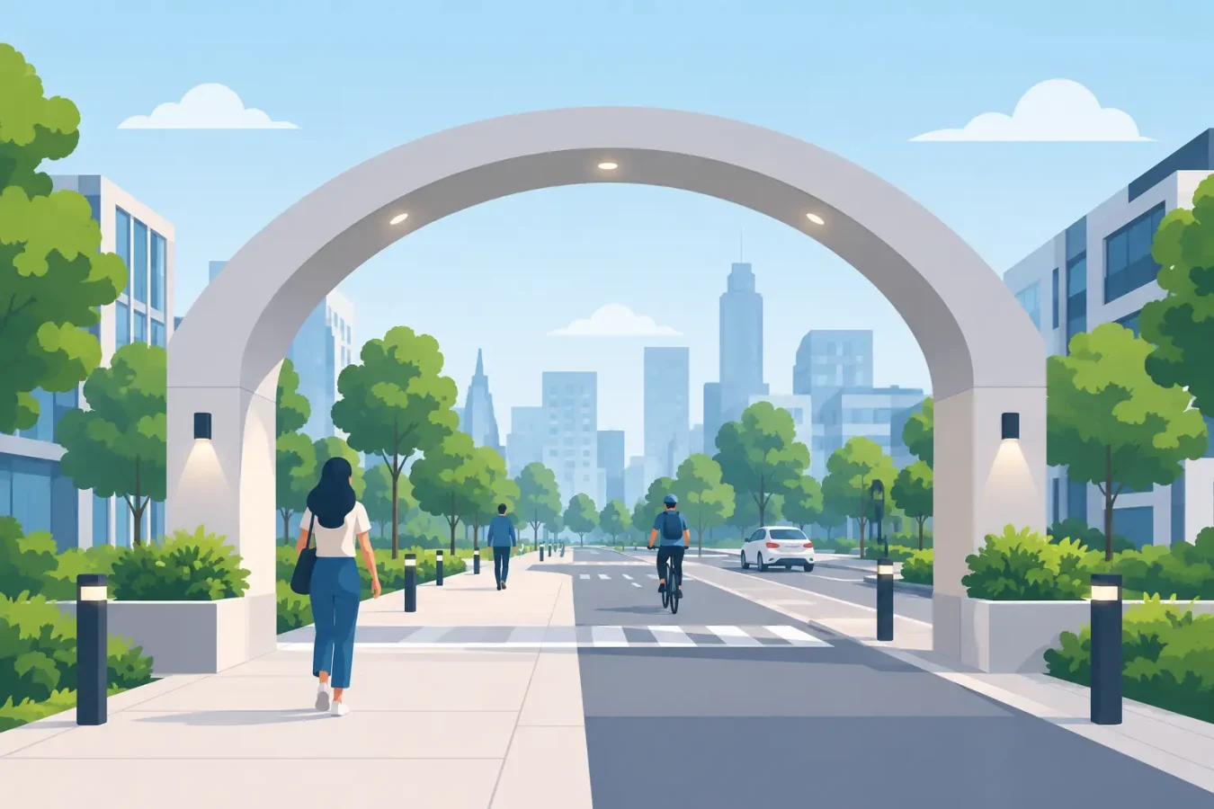 Guía de diseño de arcos urbanos seguros