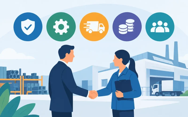 Cinco criterios para proveedores industriales