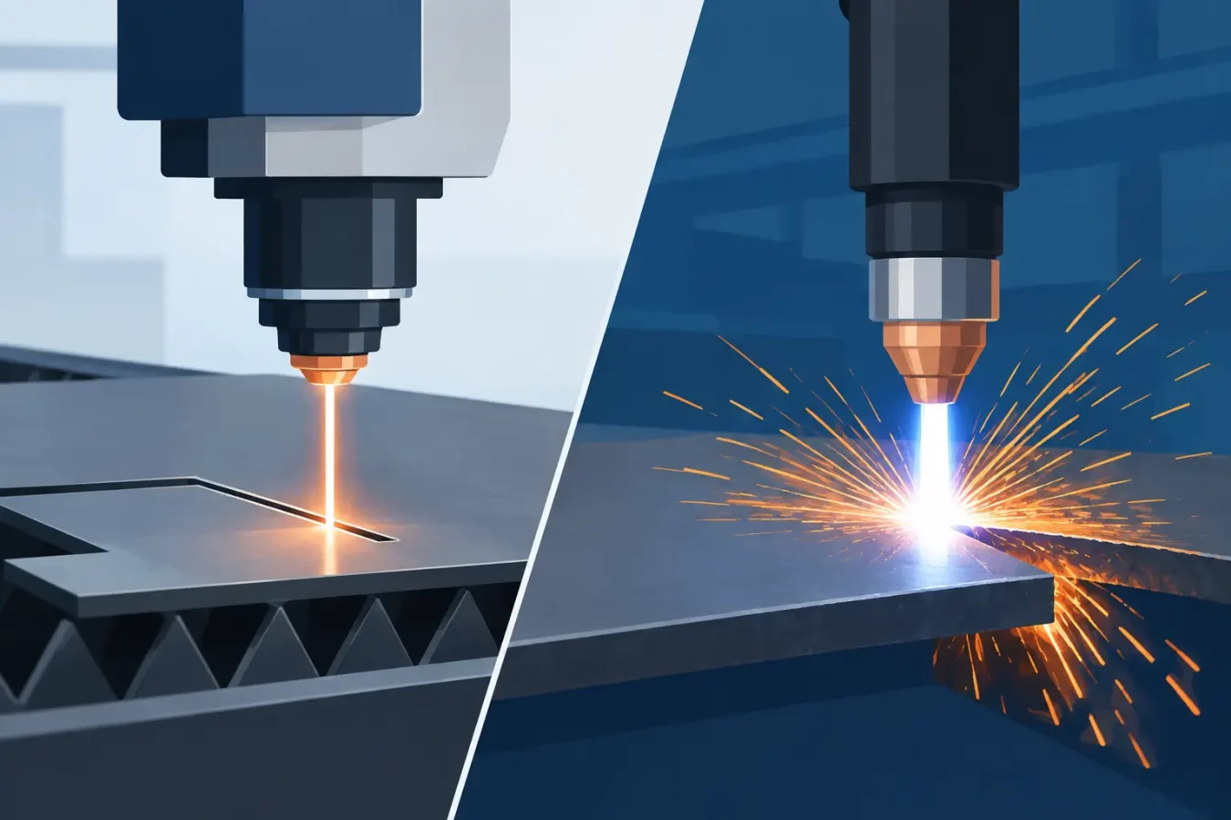Corte láser versus plasma industrial: cuál elegir