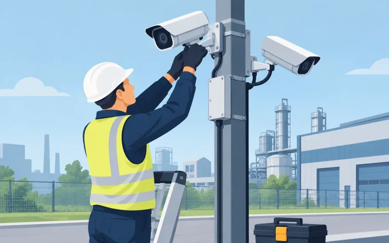 Guía de mantenimiento de postes CCTV industriales