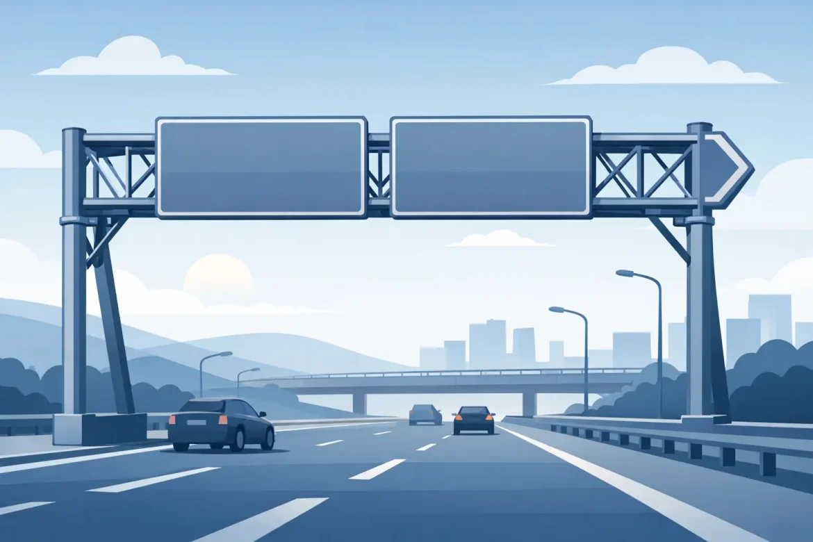 Estructura para señalización vial metálica