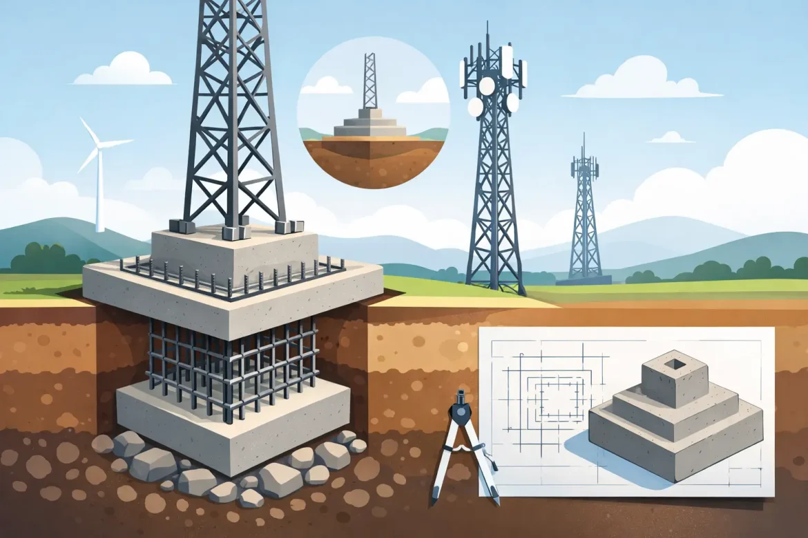 Cómo dimensionar cimentaciones para torres
