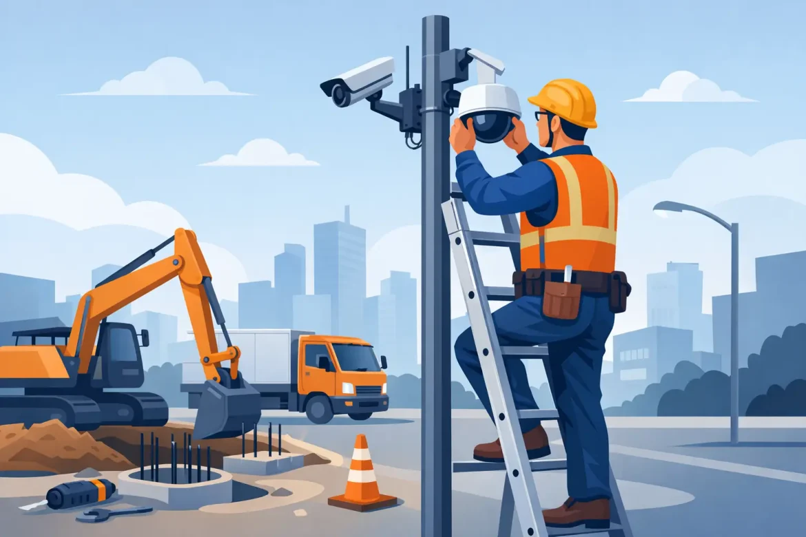 Cómo instalar postes para videovigilancia